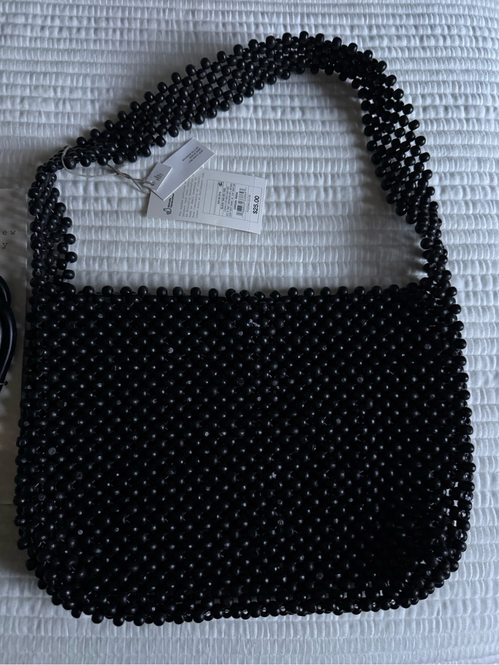a new day Black Beaded Shoulder Bag